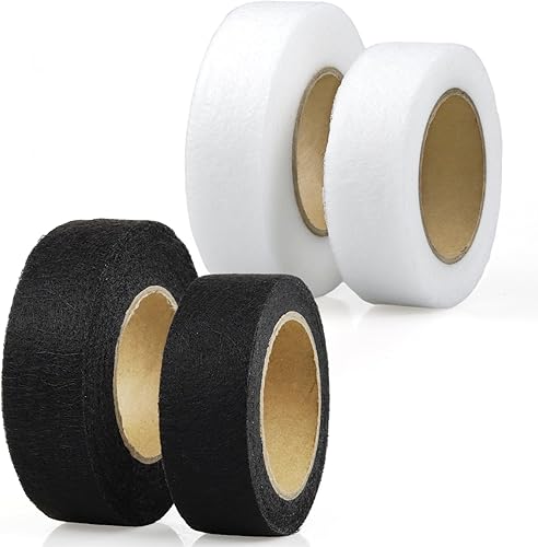 PLANTIONAL 4 Rolls Iron on Hem Tape, Light and Medium Weight Adhesive WebNo Sewing Required, Fabric Fusing Hemming Tape for Pants Clothes Curtains,