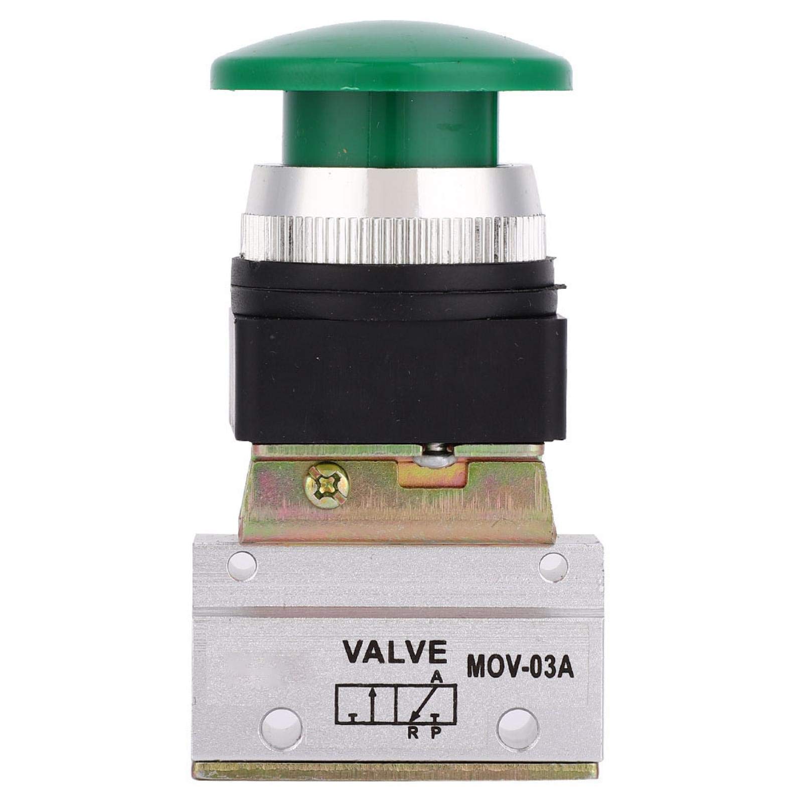 Vanne Mécanique Air Vanne Pneumatique à 2 Voies MOV-01 - Commande Manuelle G1/8 - Pour Contrôle Vanne Mécanique Air Vanne Pneumatique à 2 Voies MOV-01 - Commande Manuelle G1/8 - Pour Contrôle