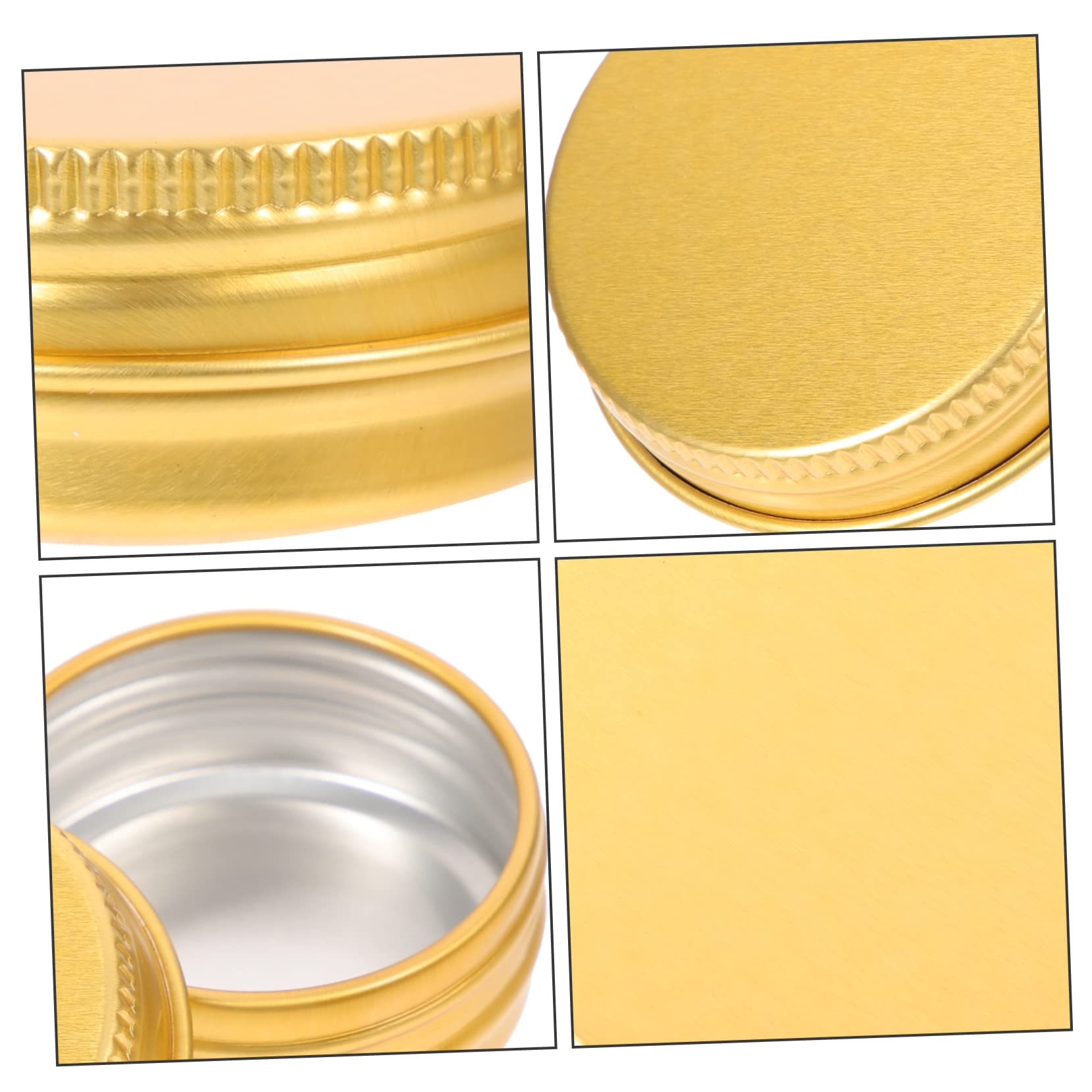 HOMOCONO 72pcs Aluminum Screw Lid Round Tin Jars Candle Tins for Scented Candles Crafts and Storage Reusable and Containers