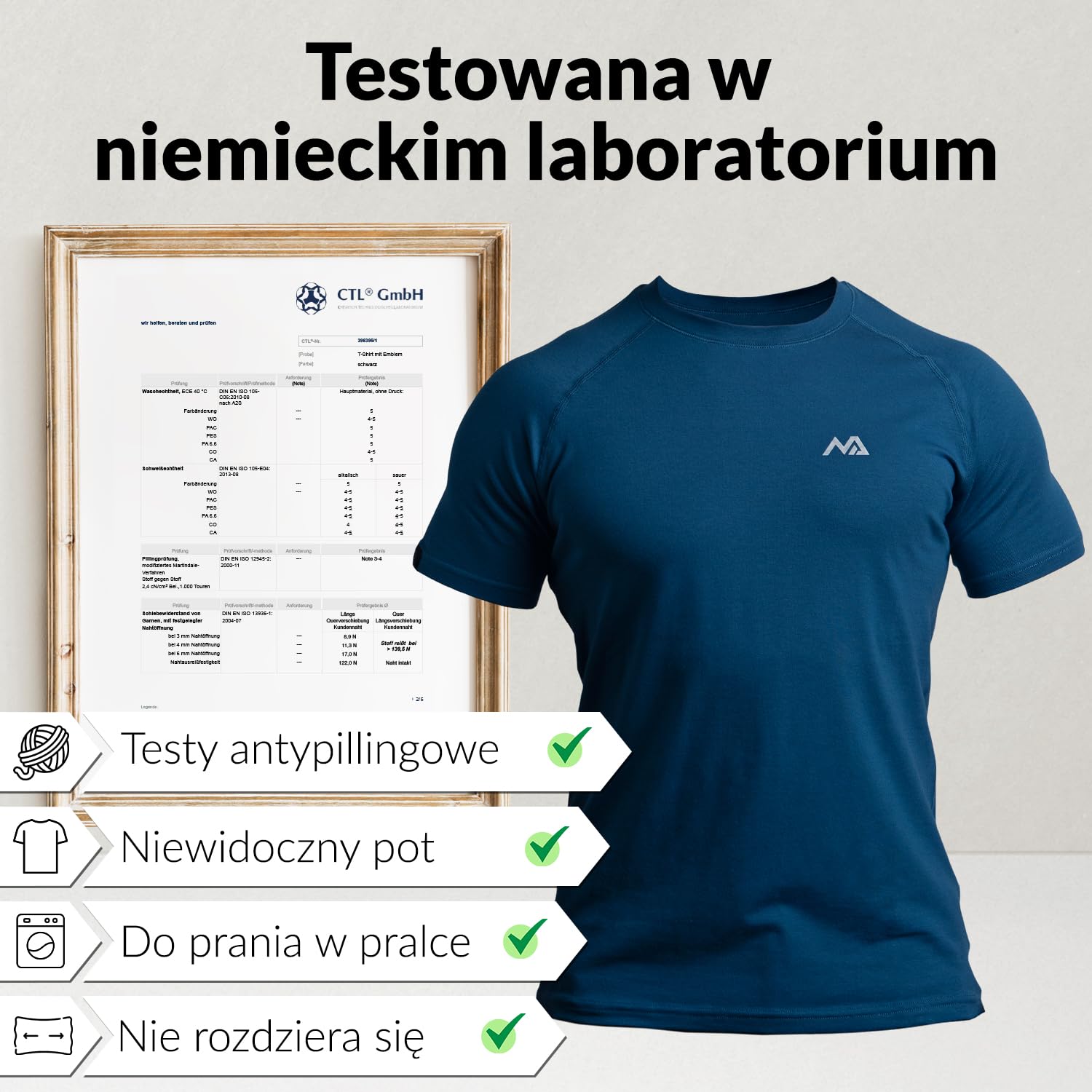 Natural Athlet koszulka fitness dla mężczyzn – długa, szybkoschnąca koszulka sportowa Slim-Fit – trening siłowy i sport