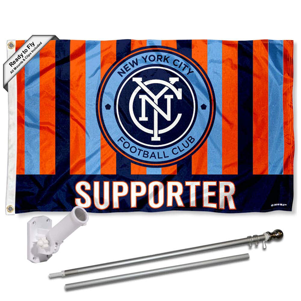 Kit Bandiera New York City FC - Con Asta Girevole E Staffa Regolabile