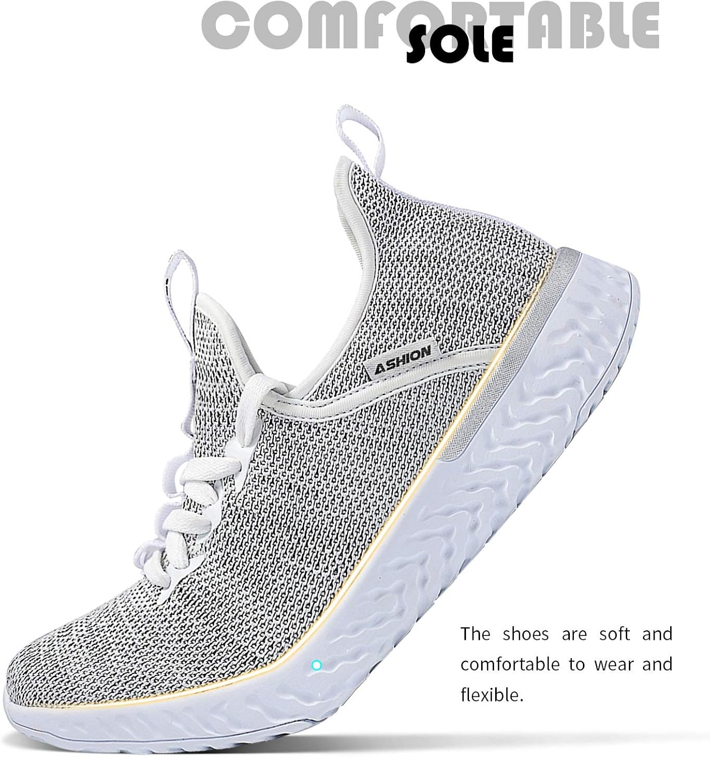  | ASHION Boys Running Shoes Kids Sneakers Big Boy Shoes Mesh Lightweight Walking Shoe Slip on No Laces Sports Athletic Gym Shoes | Running