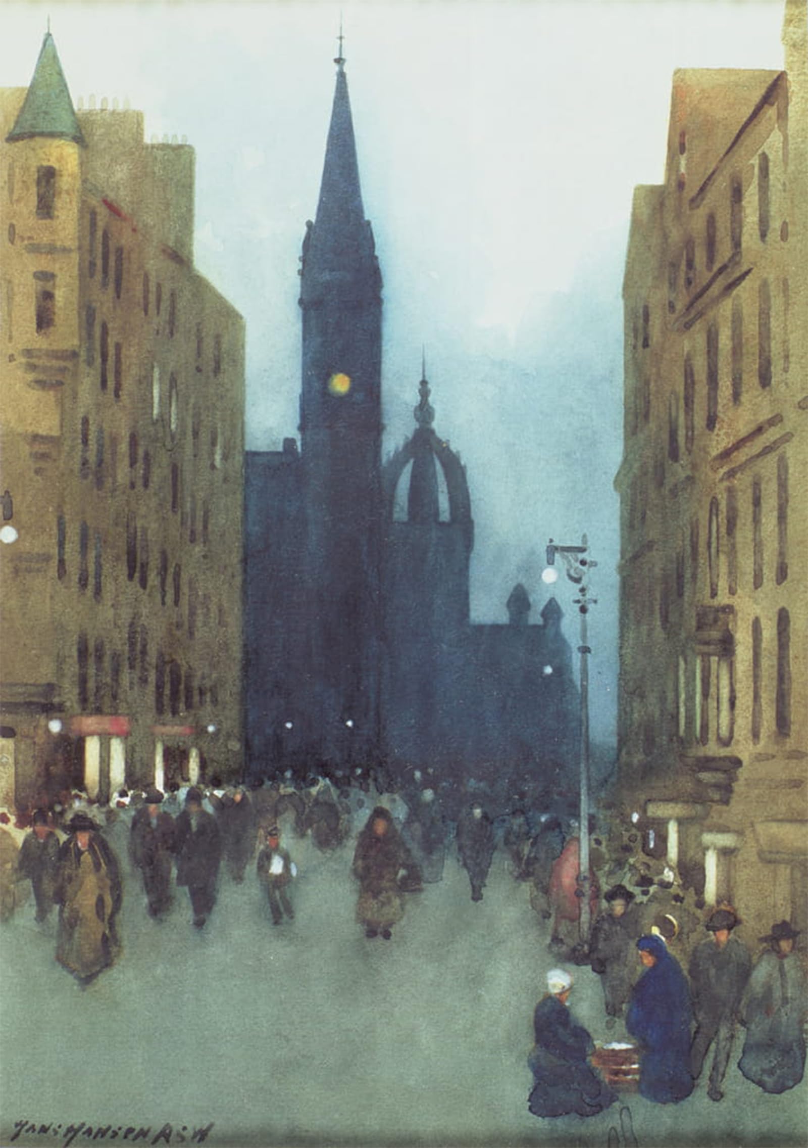 POSTERIIk Famous Animal Posters Vintage Picture High Street Edinburgh by Hans Hansen Modern Wall Decor for Home Decor 60x90cm
