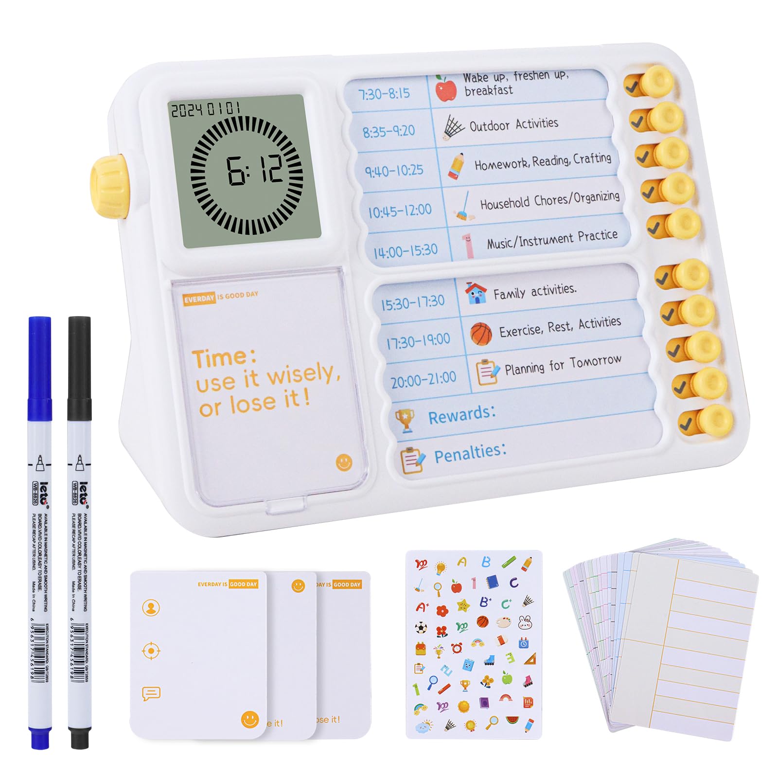 Task Timer, Timer for Kids, Visual Schedule for Kids with Autism, Visual Schedule for Kids, Time Management Tools, Autism Increase Self-Regulation, Silence Timer for Classroom Home