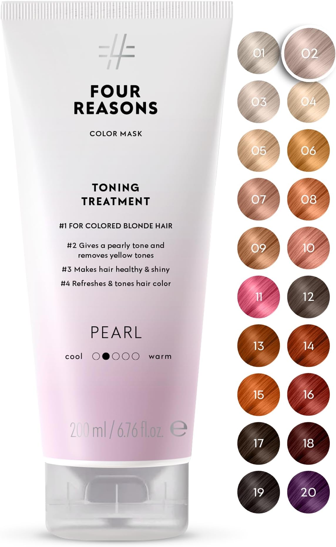 Color Mask - Pearl Blonde - (19 Colors) Toning Treatment, Color Depositing Conditioner, Tone & Enhance Color-Treated Hair - Semi Permanent Hair Dye, Vegan and Cruelty-Free, 6.76 fl oz