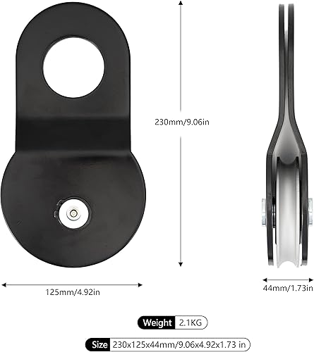 Miniatura 5 de SALMAN Bloque de polea de bloque de arranque de rueda de aluminio de 10 toneladas 22000 LBS Capacidad Offroad recuperación Winch Accesorio