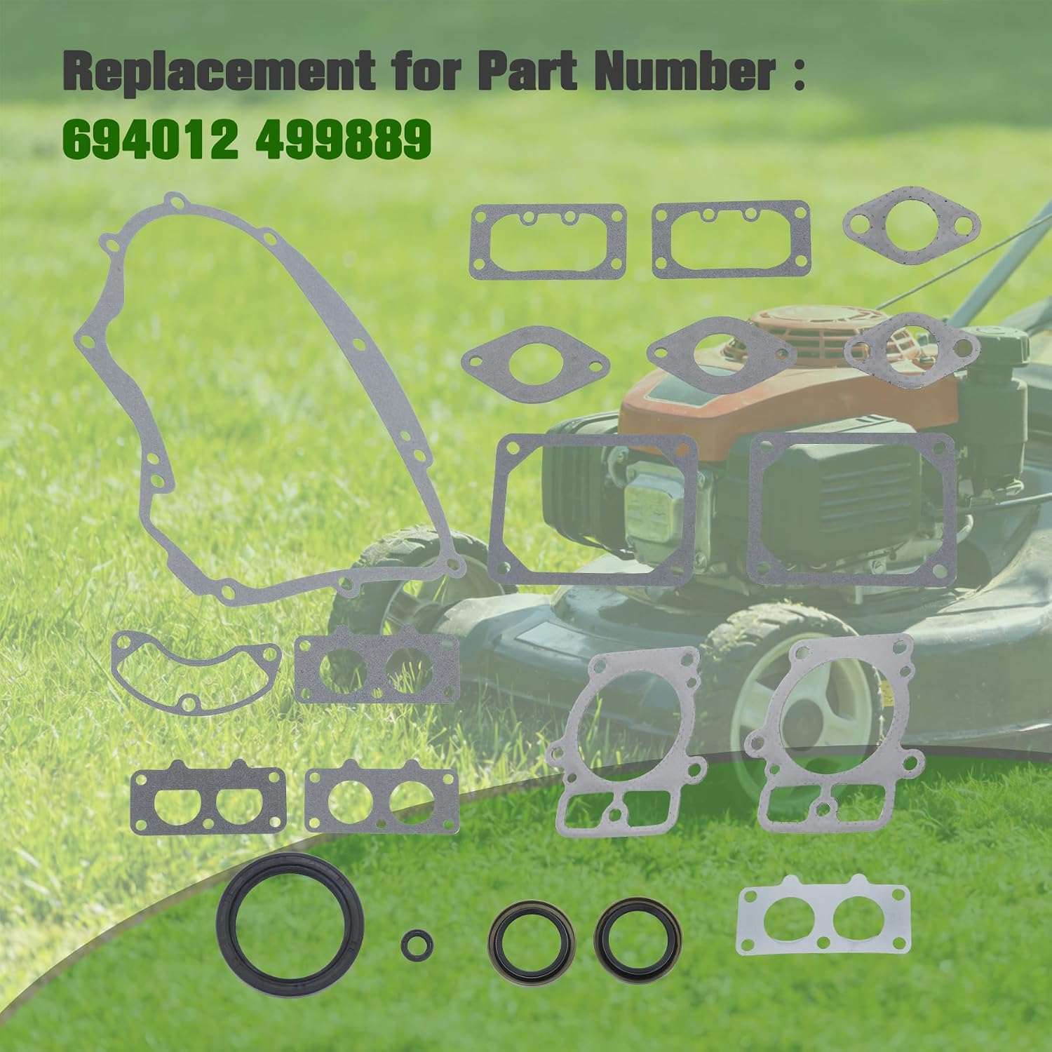 ALL-CARB 694012 Engine Gasket Set Replacement for Briggs Stratton 446677 446777 44677A 446877 446977 445577 445877 44H777 Lawn Tractors