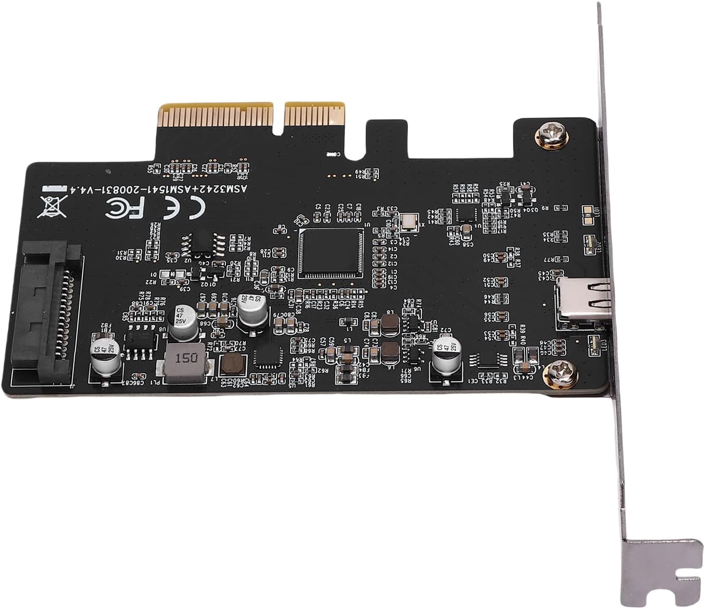 Yunseity USB 3.2 PCI Express Expansion Card, PCIE to Type C Expansion Card 20 Gbps with X4 Port for PC