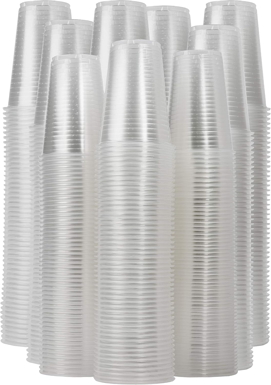 Catergoods 700 Count Bulk Pack - 7 oz Clear Plastic Cups - Transparent Plastic Disposable Cups Multi Use Cold Beverage Plastic Clear Cups for Home ~ Office ~ Parties And More