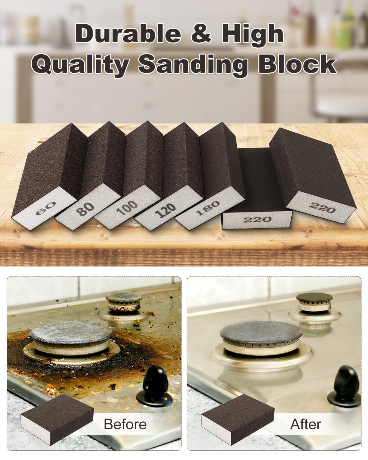 Rocaris Sanding Blocks - 60 Grit Set -5