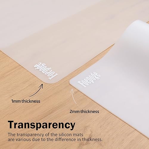 Miniatura 6 de Tapetes de silicona extra gruesos de 0.079 pulgadas para encimera de cocina, resistente al calor, 23.6 x 15.7 pulgadas, protector de encimera de