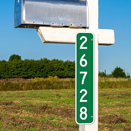 Miniatura 4 de Letrero de dirección 911, letrero reflectante vertical de emergencia personalizado, ideal para entrada, edificios de unidades múltiples y casa, 30 x