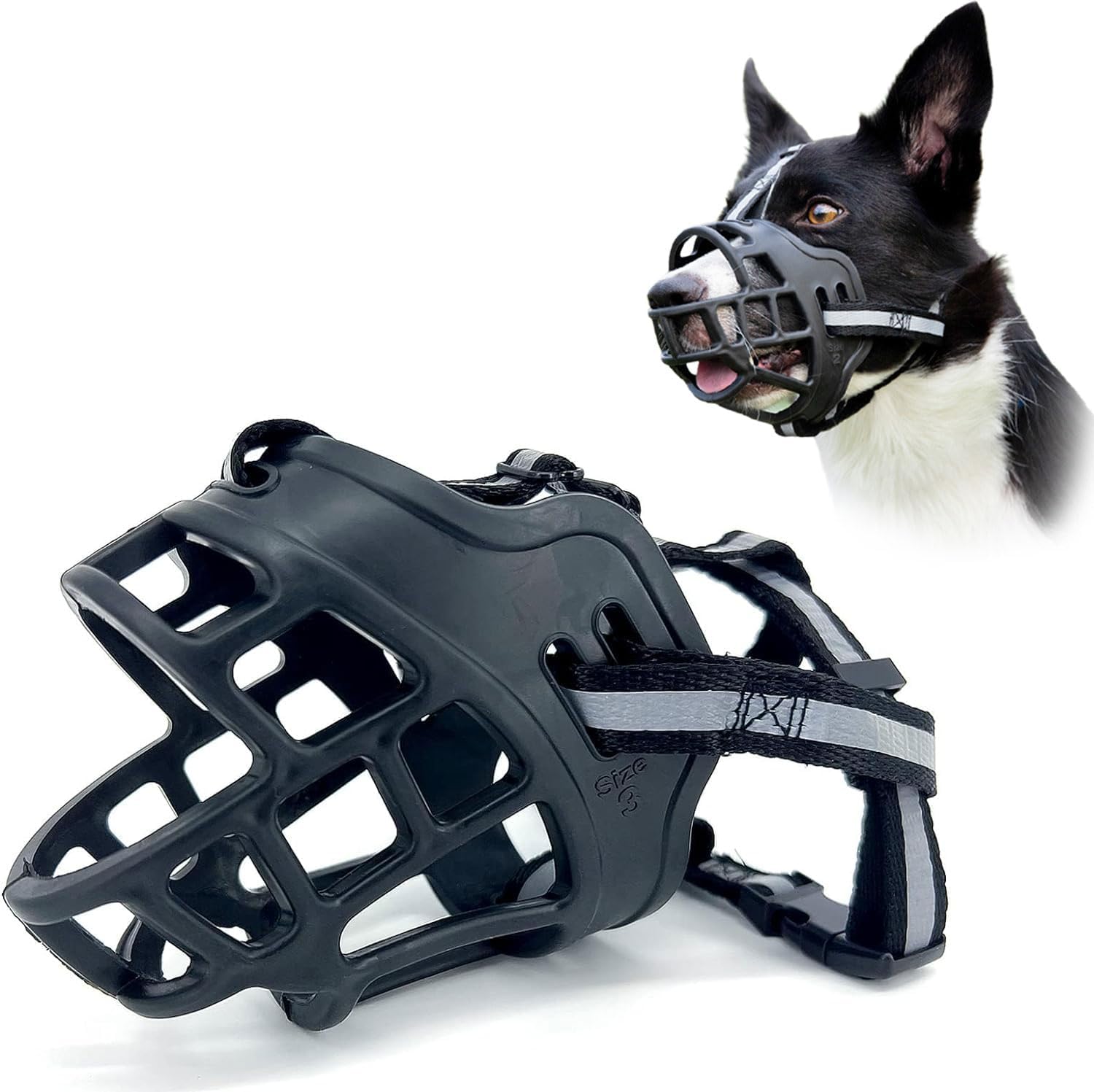 Dog Muzzle for Large Breed Adjustable Dogs Muzzles for Xl Bully