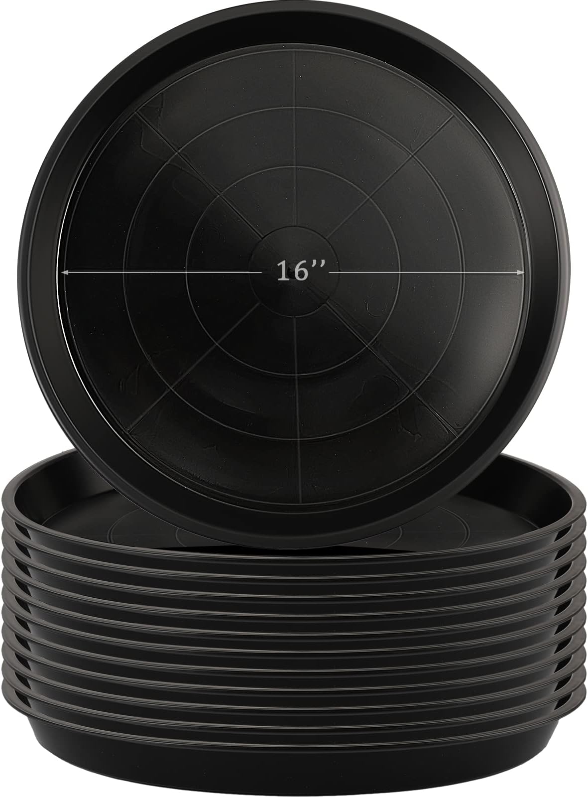 Eccliy 12 Pcs Plastic Plant Saucers Round Plant Tray Large