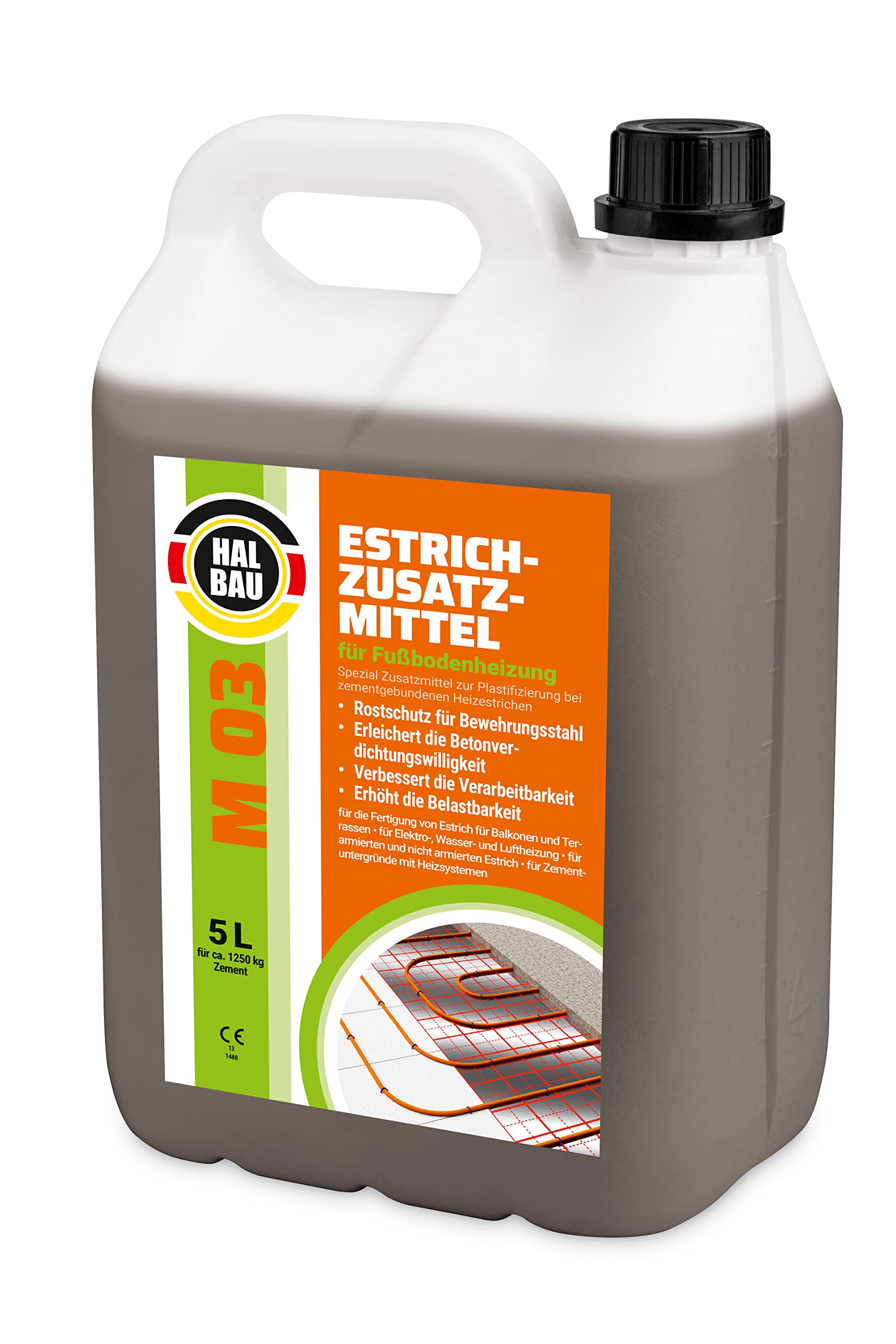 Screed Additive 5L for Underfloor Heating Screeds Concrete Plasticiser Heating Systems M03