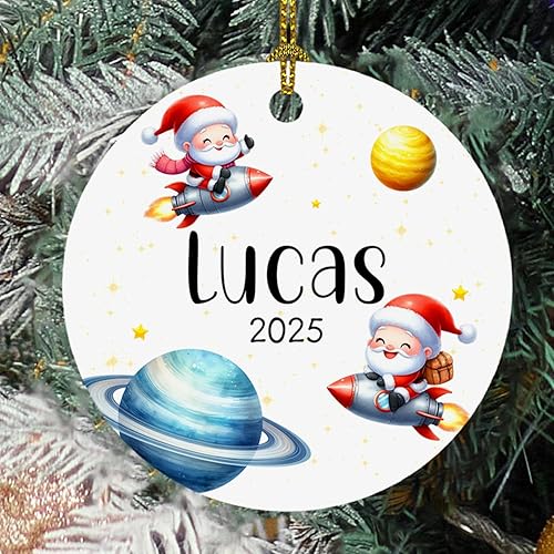 Vista 51 de BigTees Adorno de dinosaurio de Navidad 2023, adornos de Navidad personalizados, adornos de nombre de dinosaurio personalizados, decoración