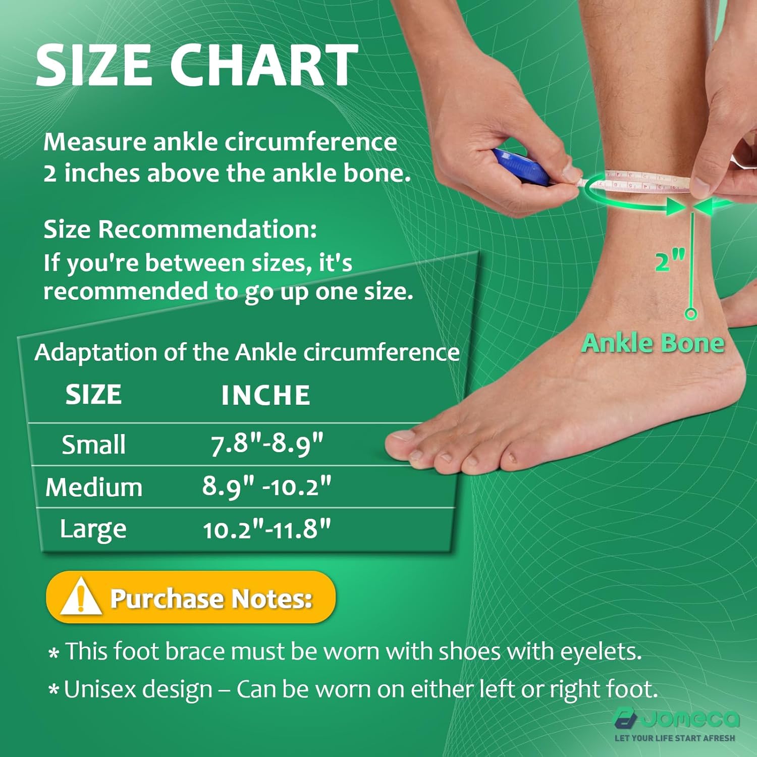 AFO Foot Drop Brace Adjustable Tension with Dual-Dial Drop Foot Brace for Walking with Shoe Use with Shoes Featuring Eyelets (Large, 1 Pack) Large 1