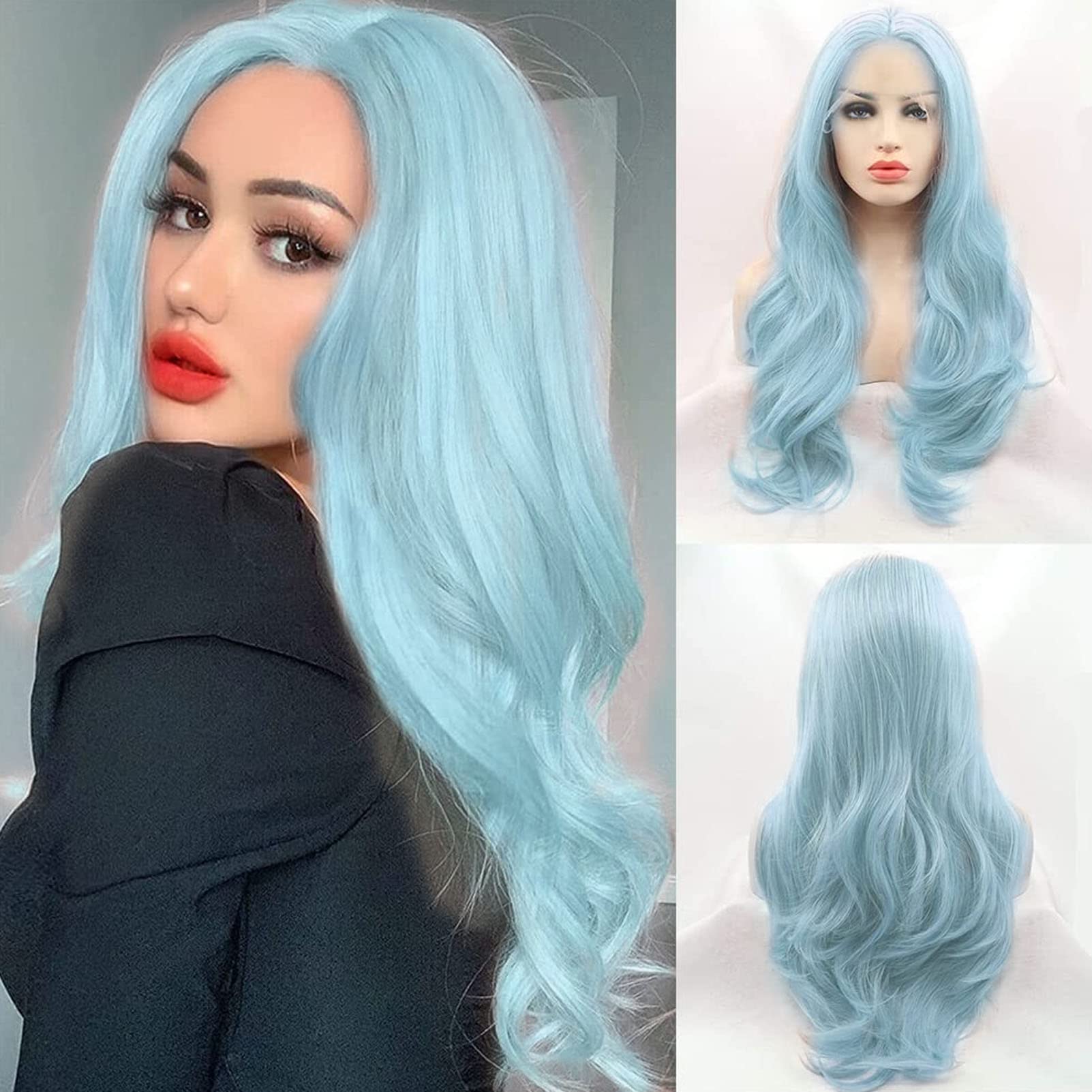Amazon.com : AFBeauty Blue Wigs for Women Light Long Wavy 