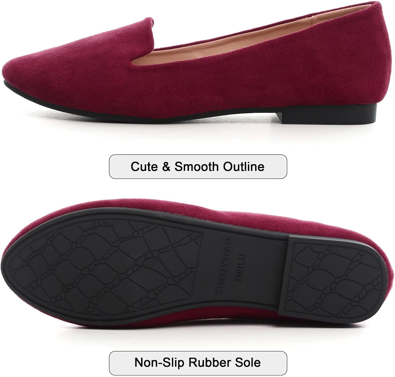 SAILING LU Women Round Toe Flats Comfortable Fashion Ballet Flat Shoes for Women Dressy Slip-ons Loafers - Image 5