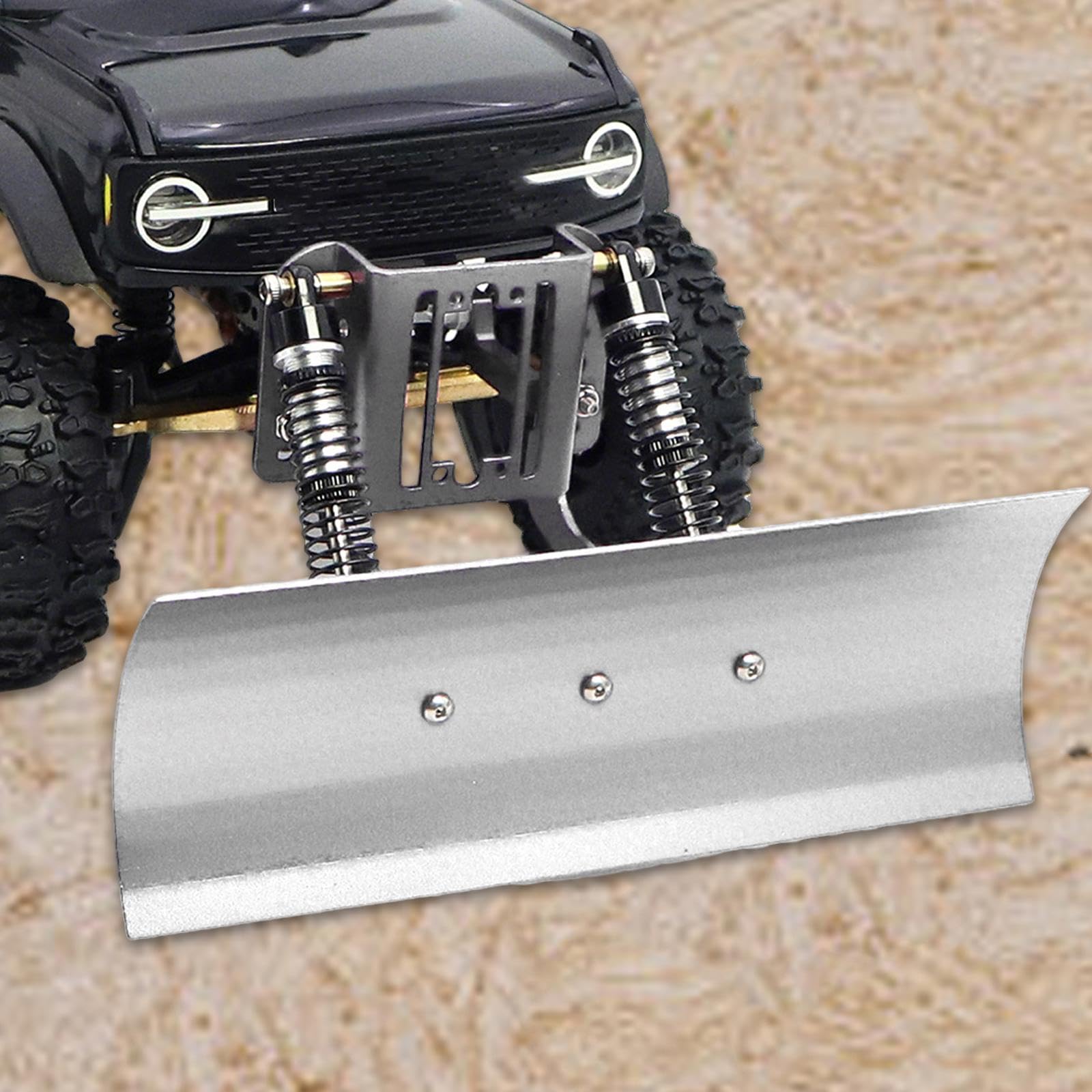 1/18 RC Auto Klinge Schneepflug Ersatz Front Schnee Schaufeln Schneepflug für TRX4M Crawler LKW DIY Zubehör, Silber