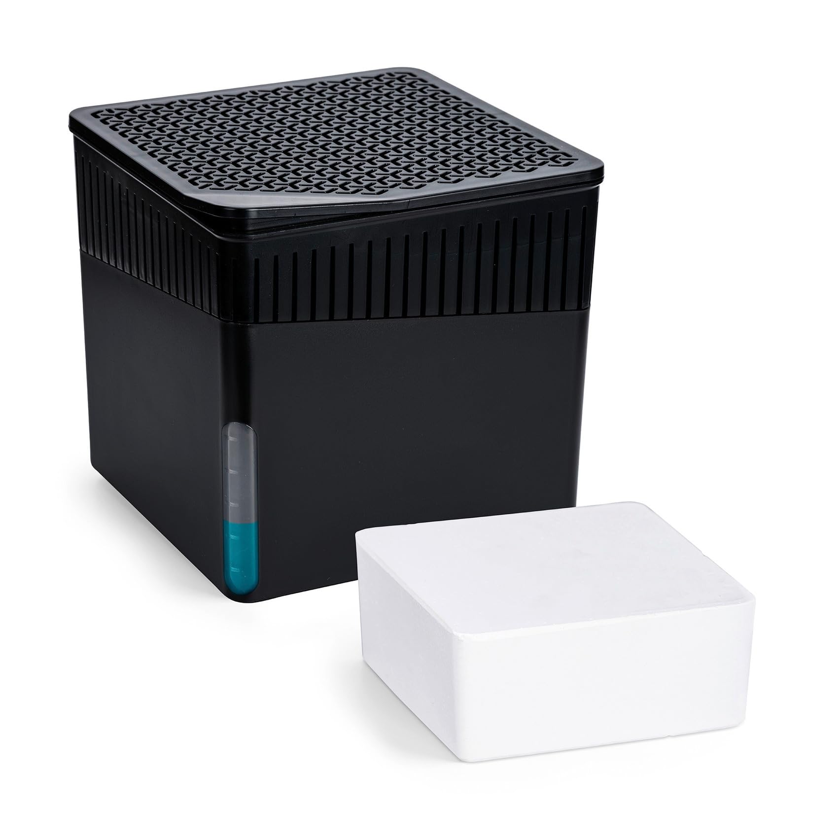 WENKO Deshumidificador Mod Cube, 1000 g, para habitaciones de hasta 80 m³, previene moho y malos olores, sin electricidad, silencioso, recargable, blanco — view 16