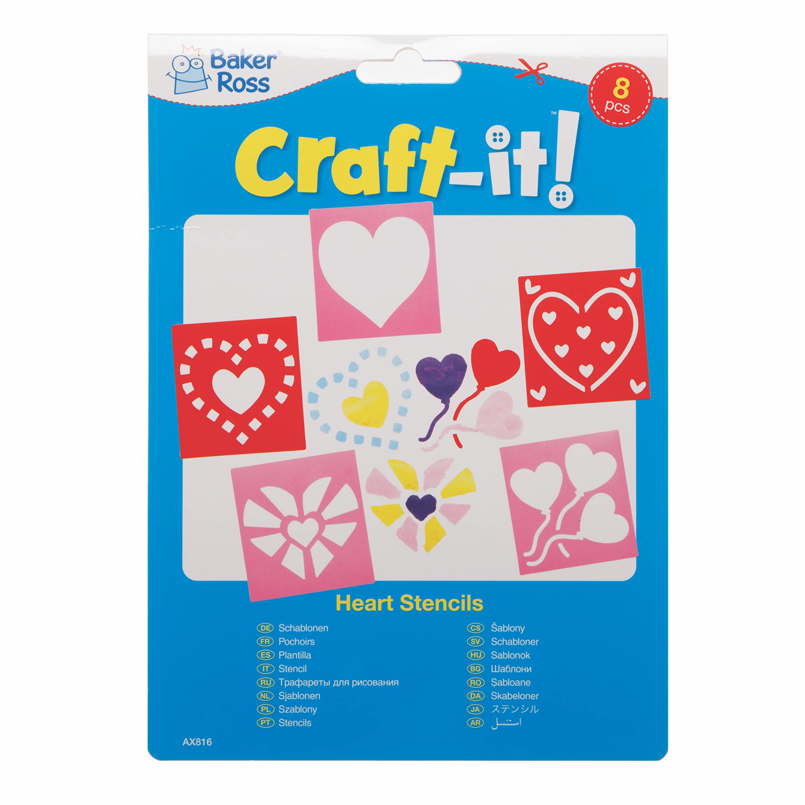 Baker Ross Cuori di Legno Magnetici (confezione da 10) perfetto per bambini da decorare e dipingere, ideali per progetti di arte e artigianato