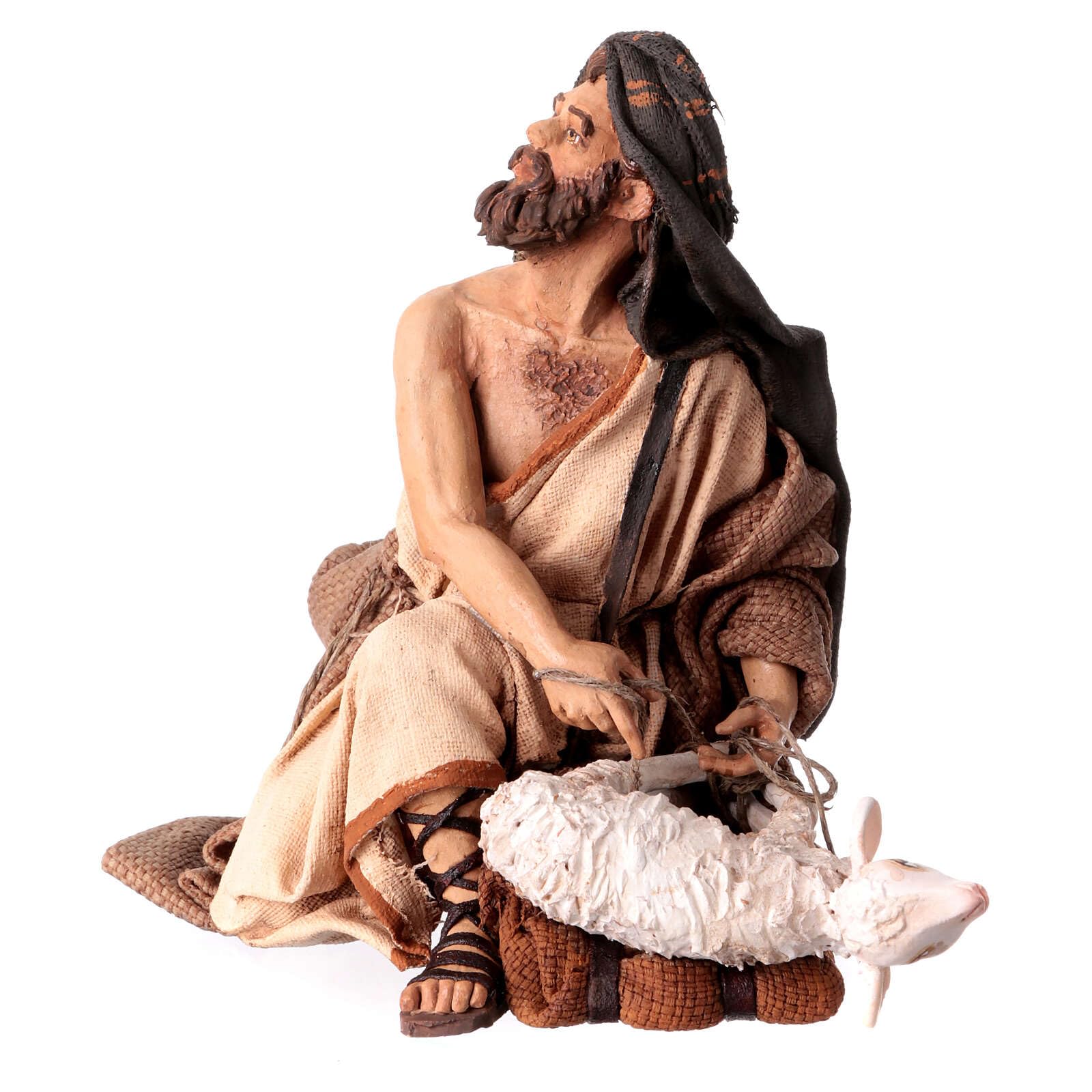 Holyart Shepherd with Lamb 18 cm Angela Tripi