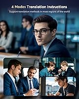 Vista 4 de Auriculares de traducción AI en tiempo real, 188 audífonos de traductor de idiomas, 36 horas de reproducción 3 en 1, micrófono ANC 4 para Audifonos