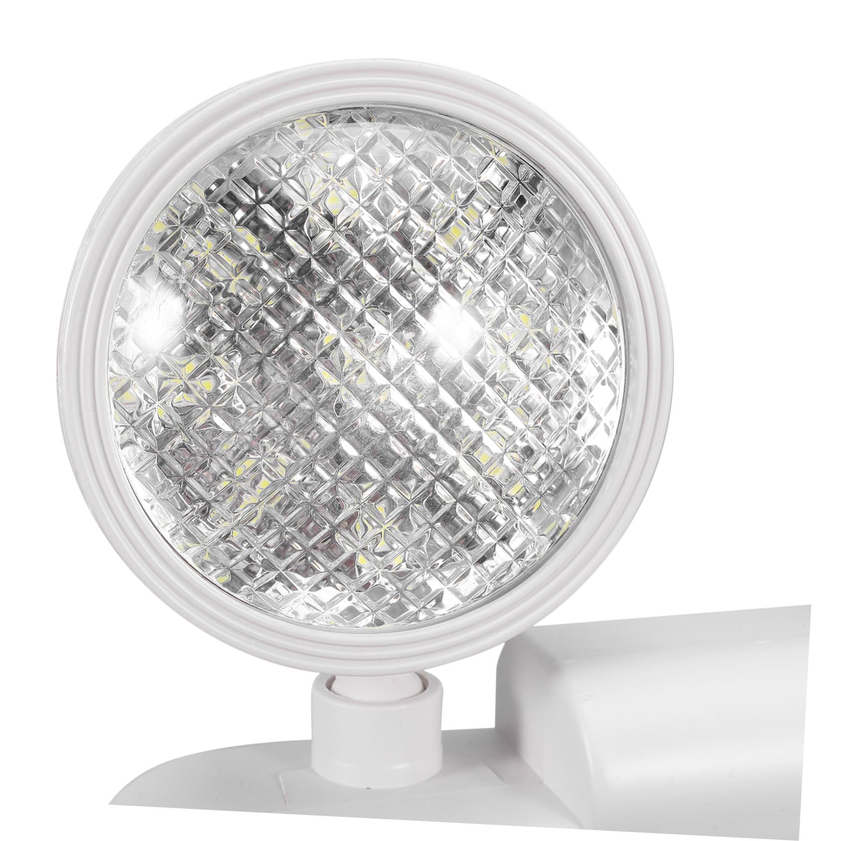 GLEAVI Iluminación de emergencia interior, foco LED doble de montaje en pared, lámpara de seguridad industrial de plástico para fábricas, oficinas, hoteles, escuelas, teatros y zonas de incendios.