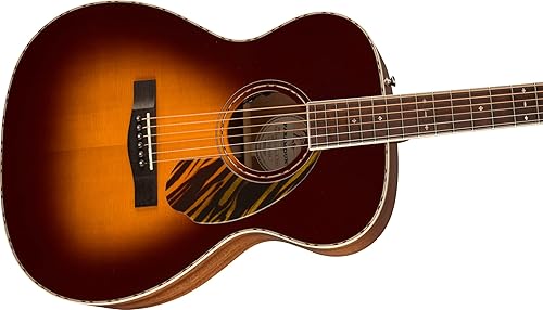 Miniatura 5 de Fender PO-220E Orchestra Guitarra acústica de 6 cuerdas 3 tonos vintage Sunburst