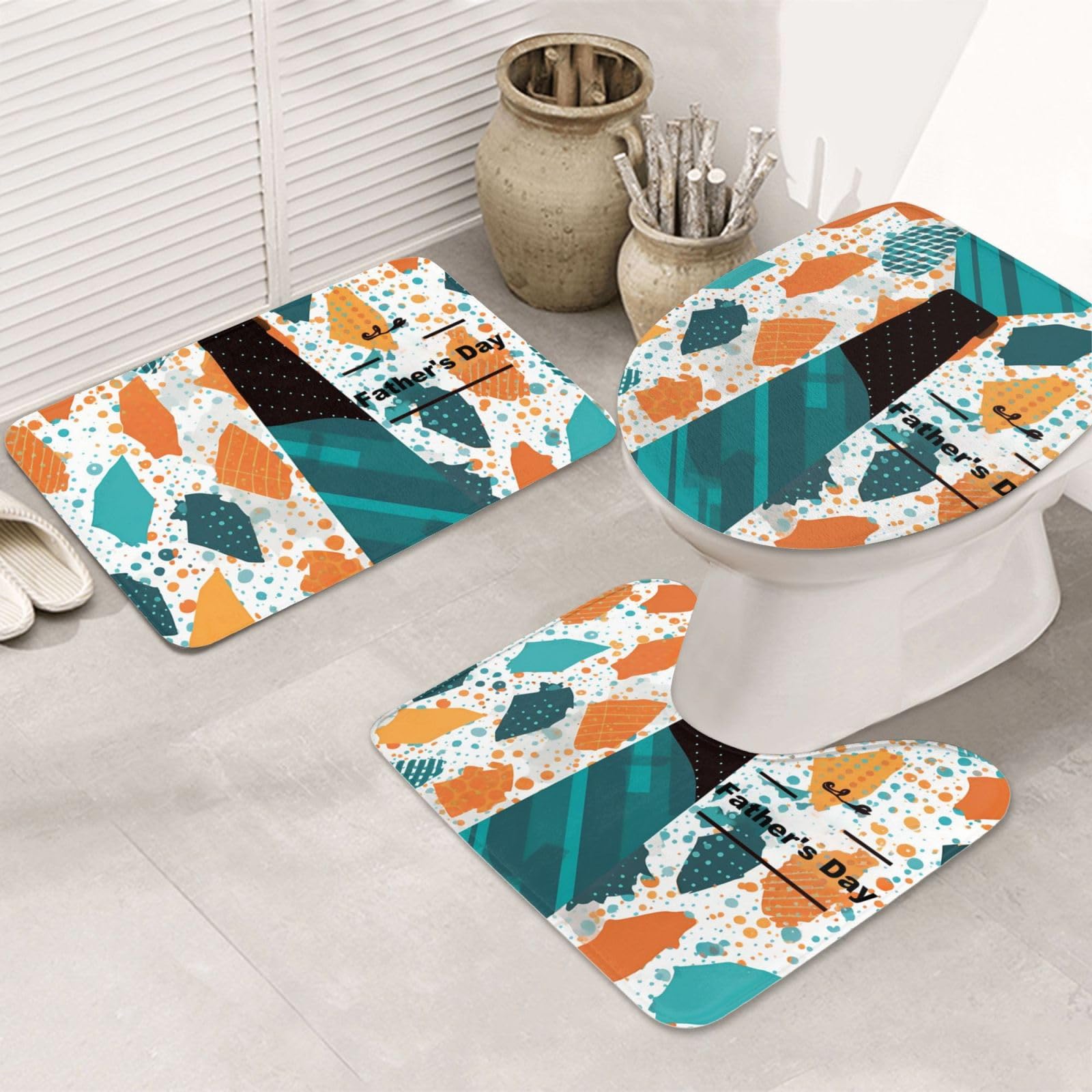 Tapis de salle de bain lot de 3 absorbants et antidérapants pour douche