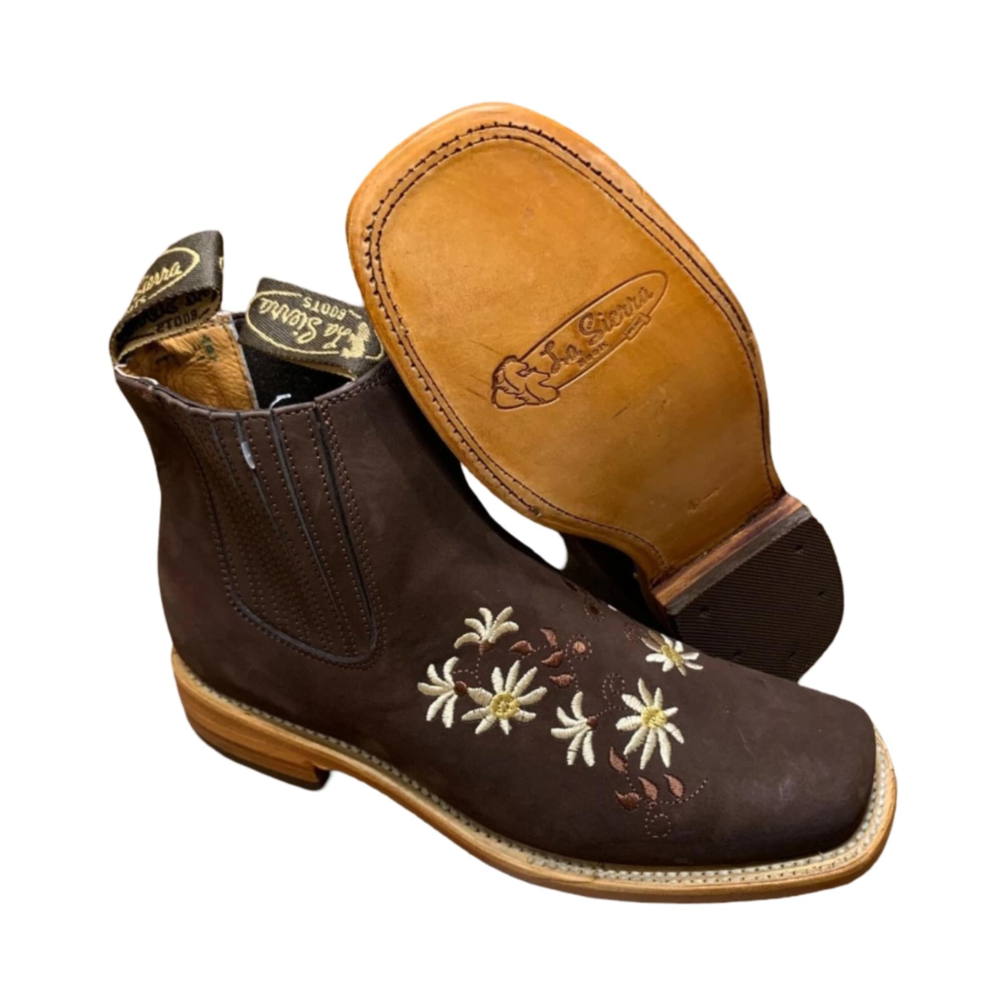 Dona Michi Womens Western COWGIRL Flower Rodeo Half ANKLE Boot Booties Botines VAQUERO DAMA Hecho en Mexico