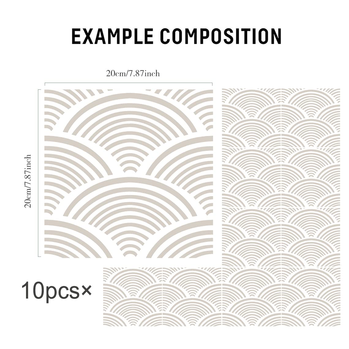 Alwayspon - Adesivo in vinile impermeabile per piastrelle, staccabile e autoadesivo, trasferibile per paraspruzzi, per cucina, bagno e soggiorno, adesivo murale in stile Boho, 20x20cmx10pz, marrone