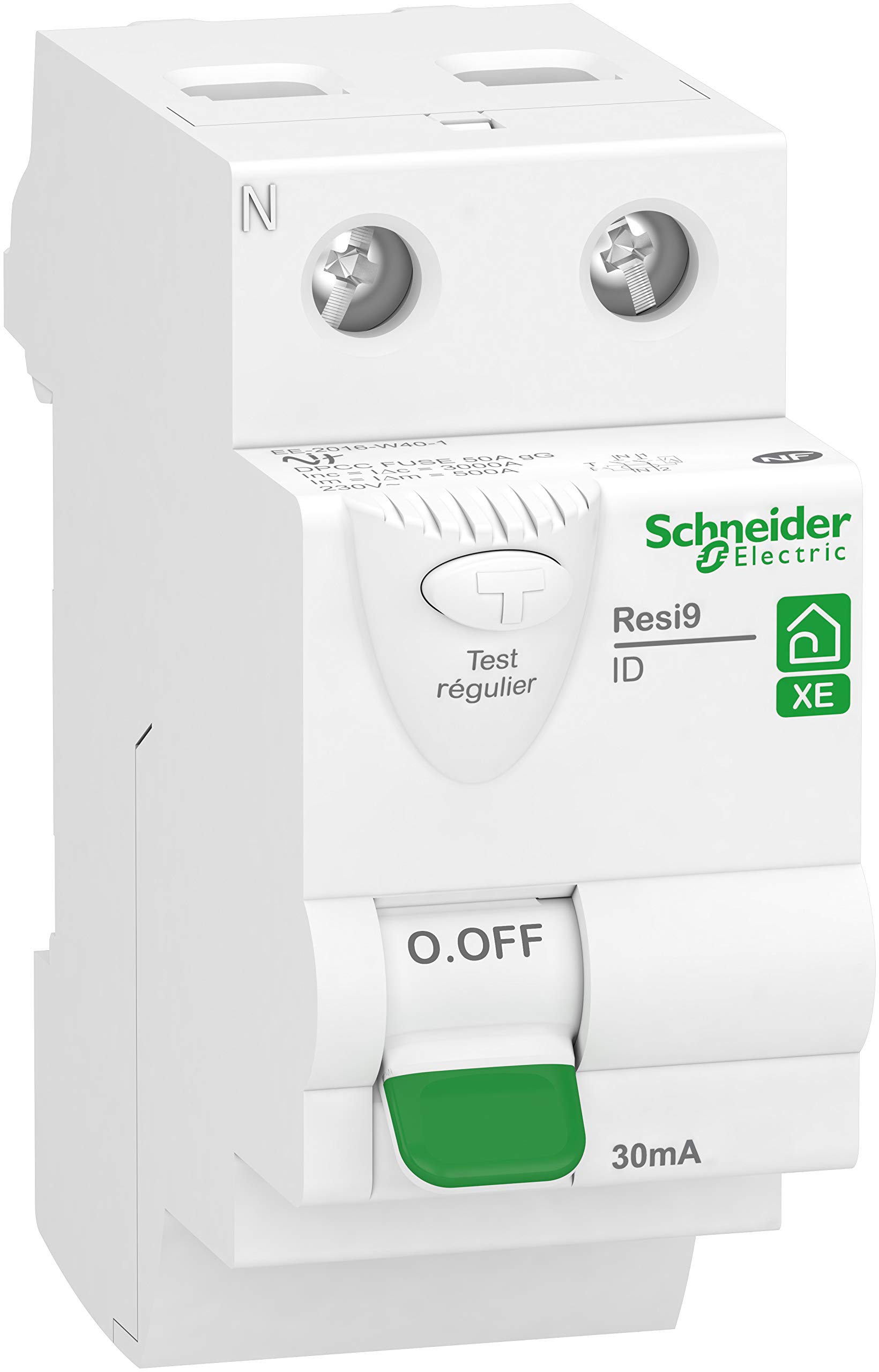 Schneider Electric sc5r9erc240r embrochable 40 AMPERE, 30 milliampères, tipo AC differenziale, Interruttore, Interruttore, Cofanetto, Bianco