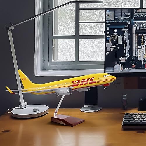 Miniatura 2 de 24-Hours Modelo a escala 1:80 de 18 pulgadas, modelo Jet DHL Airplane B737, modelo de pantalla de aviones, modelos de aviones fundidos a troquel