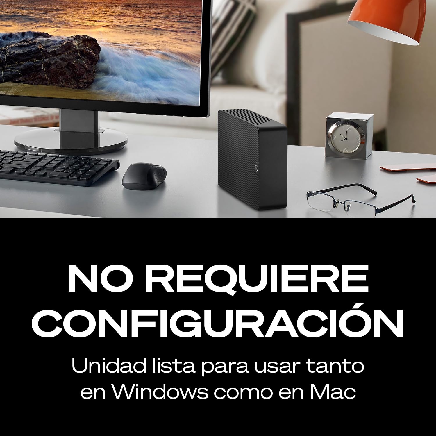Seagate Expansion Desktop 12TB, Unidad De Disco Duro Externa HDD, 3.5 Pulgadas, USB 3.0, PC & Notebook, Rescue Services (STKP12000400)
