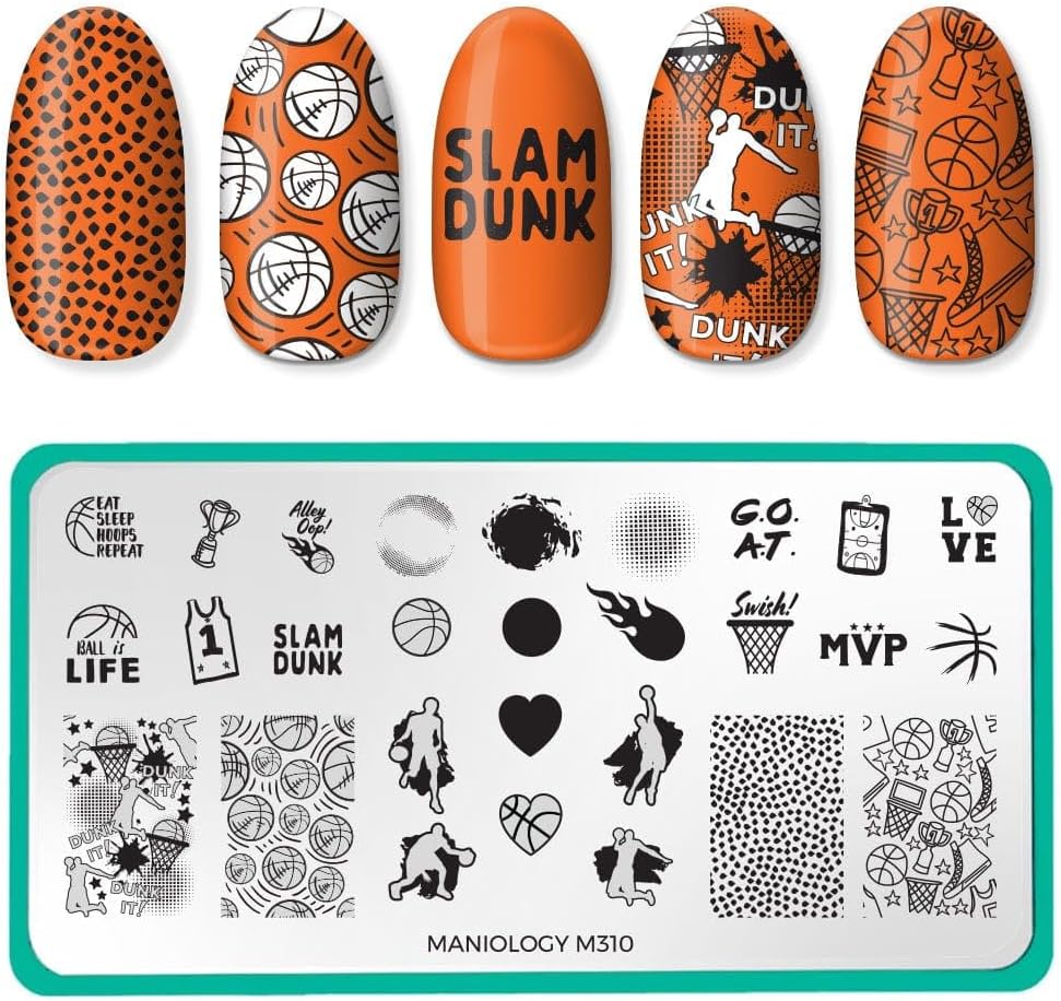 Maniology Game On Nail Stamping Plate Set, Sports-Inspired Manicures and Nail Art Designs