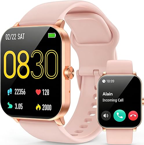 Reloj inteligente, relojes inteligentes para hombres y mujeres, rastreador de fitness HD de 1.85 pulgadas (respuesta/hacer llamadas), más de 120