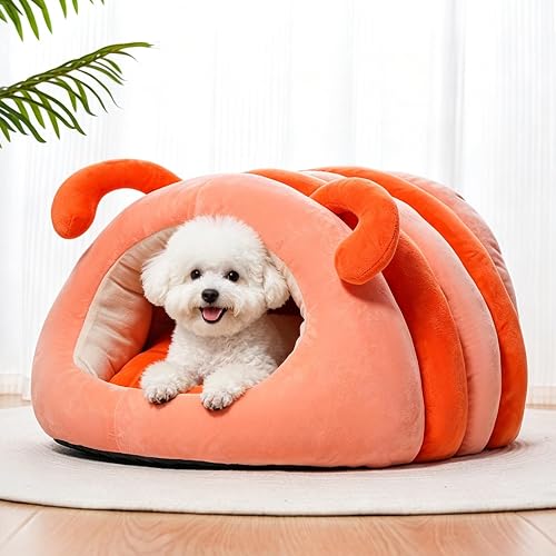 PETCUTE Cama Cueva de Felpa para Mascotas Pequeñas,Camas para Gatos y Perros,Cama Cueva para Mascotas…