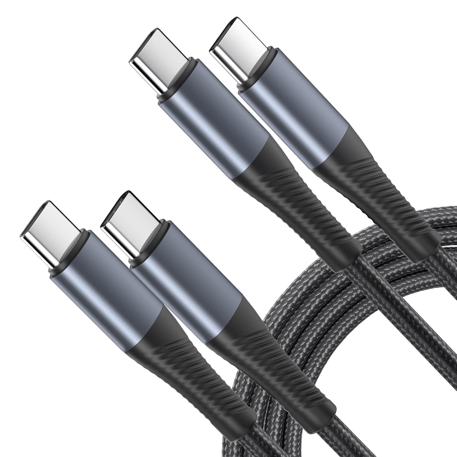 Deegotech USB C to USB C Cable 10ft, 2-Pack 100W 5A Nylon Braided Type C Charger Fast Charging for MacBook, Type C to Type C Cable Compatible with iPad Pro, MacBook Pro/Air, Galaxy S22+ S21 S20
