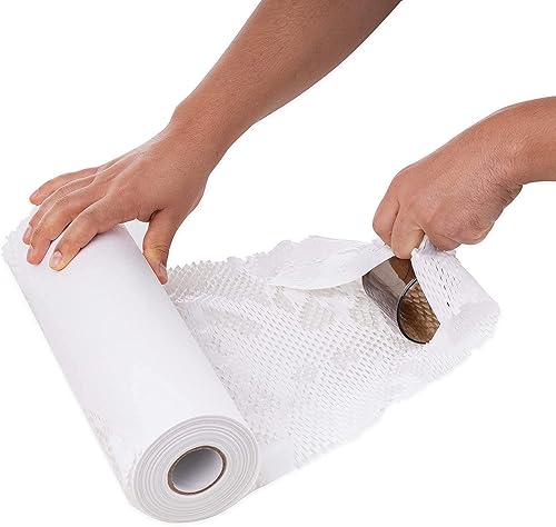 Miniatura 7 de helpers lab Ready Roll Packaging Paper 12 Inch x 32.8 Feet Honeycomb Cushioning Wrap Perforated-Packing 1 Rolls Honeycomb Wrap Roll Packing