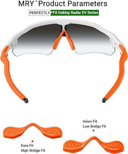 Miniatura 8 de Mryok Juego de almohadillas de repuesto para gafas de sol Oakley Radar EV Path OO9208  Pitch OO9211  Asian Fit OO9275