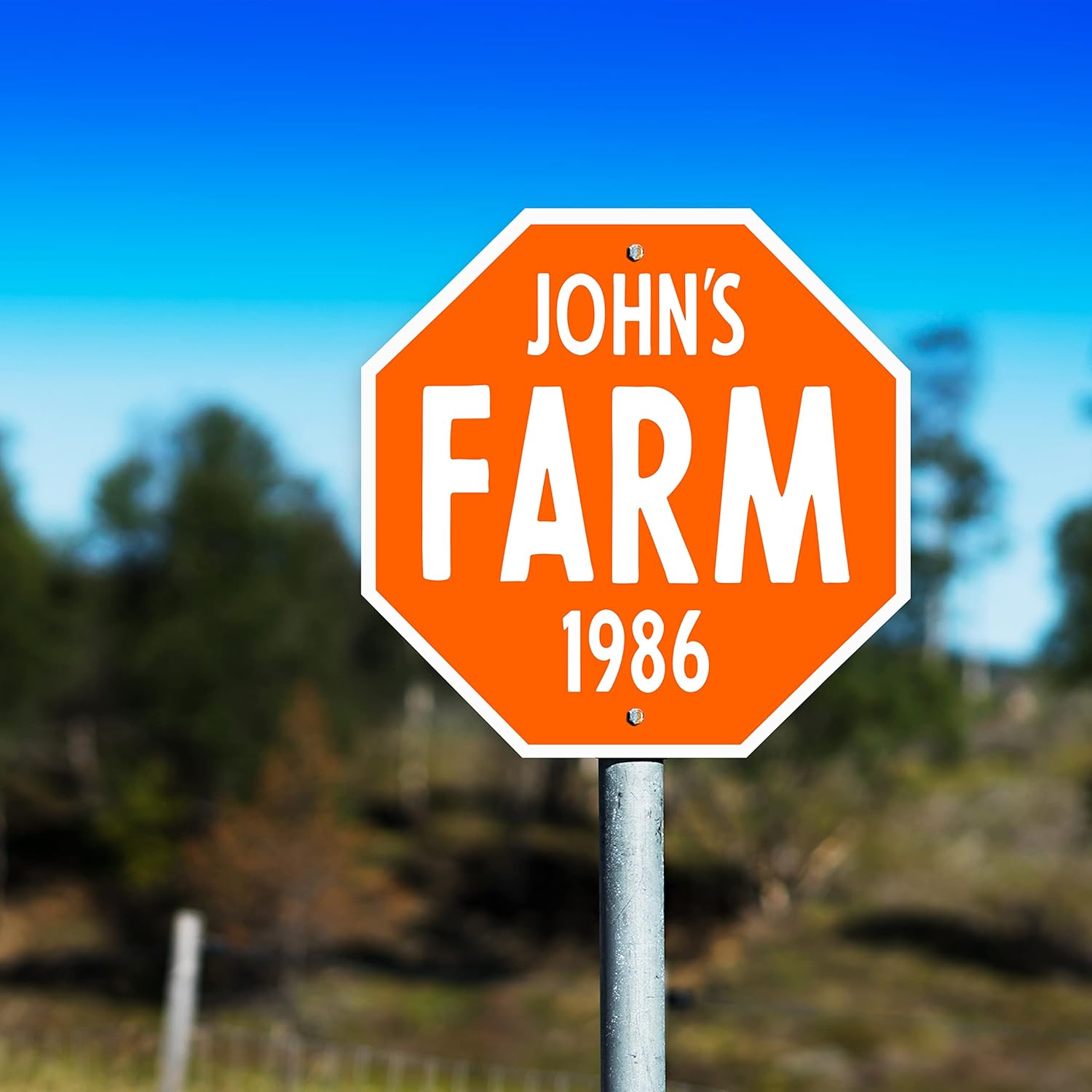 Custom Stop Signs, 12" x 12" Marble | 'Add Your Text' Personalized Street Sign, Create Your Own Road Sign - Aluminum Sign with 2 Holes, Unique Gift