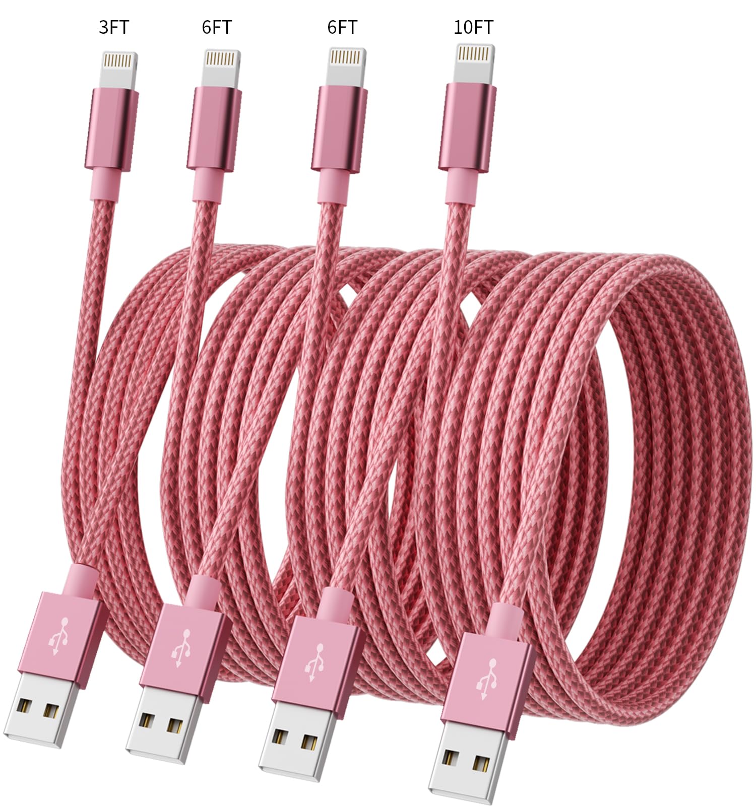 Amazon.co.jp: iPhone充電器 4本パック (3フィート 6フィート 6