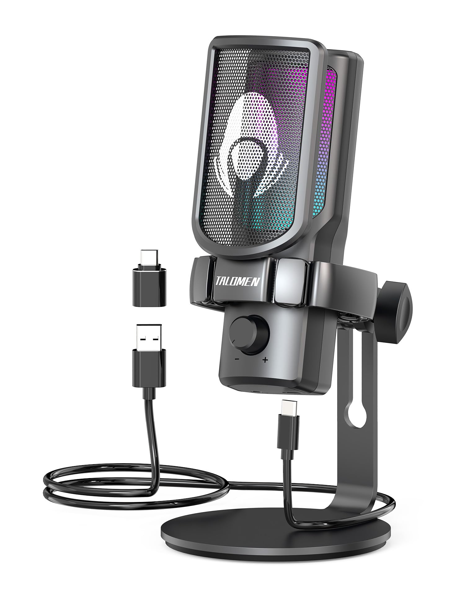 ❣️未使用❣️ コンデンサーマイク USB マイク ゲーミングマイク PC Amazon.co.jp: SPKPAL USBマイク PC RGB ゲーミングマイク