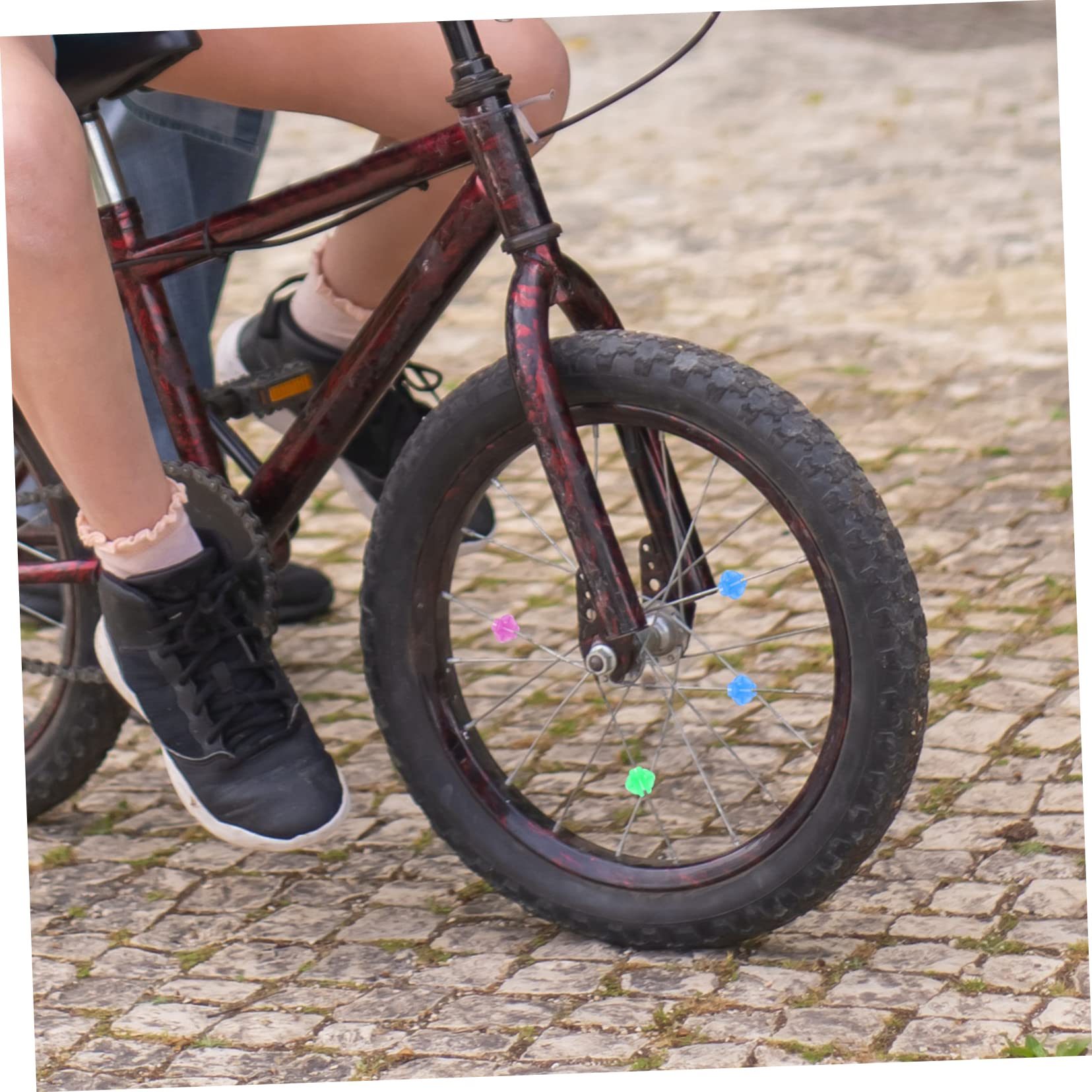 OSOLADY Bike Spoke Beads Bike Decor for Boys and Girls Bicycle Decorations Wheel Lights Bike Accessories