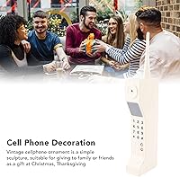 Vista 2 de JTLB Modelo de teléfono celular retro a la antigua usanza, adorno de simulación vintage, accesorios fotográficos para el escenario del hogar (blanco)