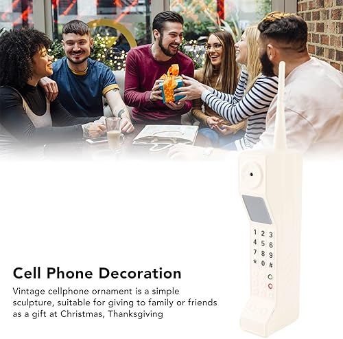 Yosoo Health Gear Adorno retro de teléfono celular de ladrillo, modelo vintage de los años 80 y 90, modelo de teléfono celular de ladrillo antiguo
