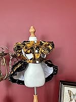 Vista 2 de Vestido de princesa de encaje para perros pequeños y pequeños extragrandes, color negro, talla L