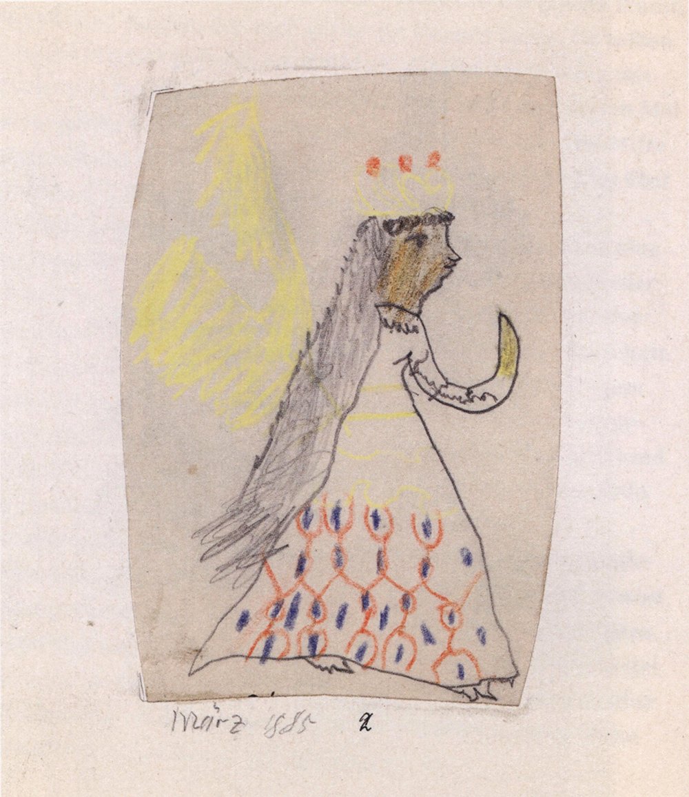 Paul Klee Christkind œuvre d'art mystique cadre marron pour une ambiance poétique